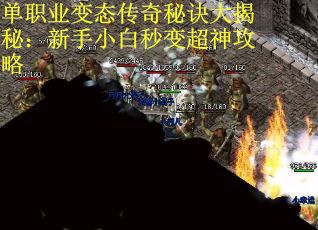 单职业变态传奇秘诀大揭秘：新手小白秒变超神攻略