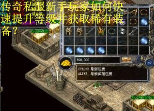 传奇私服新手玩家如何快速提升等级并获取稀有装备？