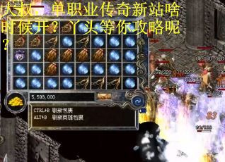 大叔,单职业传奇新站啥时候开?丫头等你攻略呢?