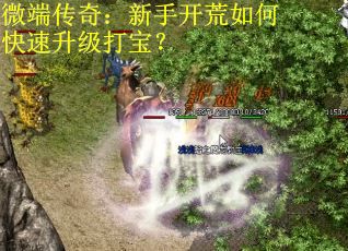 微端传奇:新手开荒如何快速升级打宝?