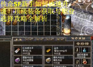 传奇SF新手如何快速升级？顶级装备获取与职业选择攻略全解析
